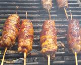A picture of step 6 of BBQ Bacon Cheeseburger Bombs.