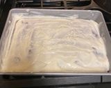 A picture of step 3 of Chocolate Peppermint Poke Cake.