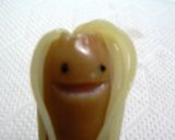 A picture of step 4 of For Character Bento: Locks of Hair for a Wiener Sausage.