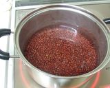 A picture of step 1 of Ohagi with Adzuki Beans and Kinako Powder.