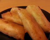 A picture of step 8 of Very Easy Japanese Leek and Chicken Tenderloin Spring Rolls.