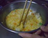 A picture of step 1 of Rice Okonomiyaki.