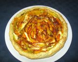 Foto del passaggio 6 della ricetta Torta salata con fiori di zucca taleggio e cotto
