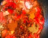 A picture of step 2 of 3 spice chicken karahi.
