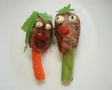 A picture of step 8 of Hamburger Steak Sticks Shaped Like Horsetails.