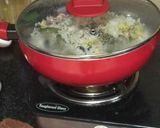 A picture of step 5 of Garlic Mushrooms Green Peas and Sweet-Corn Fried Rice.