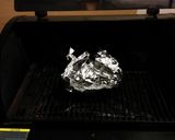 A picture of step 3 of Lamb leg on foil.