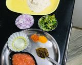 A picture of step 1 of Rajasthani tikkar tacos.