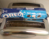 A picture of step 5 of Oreo chocolate cake.