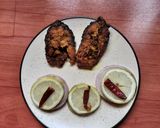 A picture of step 3 of Odia style rohu fish fry (crispy, in 10 mins).