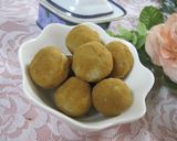 A picture of step 5 of Sweet Potato Balls with Okara.