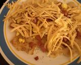 A picture of step 4 of Taylor ham egg and cheese bureto.