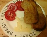 A picture of step 2 of Toasted cheese & tomato naan.