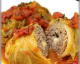 A picture of step 9 of Cabbage and Cheese Rolls in Tomato Sauce.