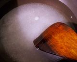 A picture of step 2 of Custard Powder Halwa.