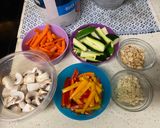 A picture of step 2 of Asian noodle bowl.