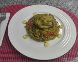 Foto del paso 12 de la receta: Arroz verde con pollo