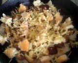 A picture of step 5 of Vickys Crumbed Fish with Garlic Mushrooms, Gluten, Dairy, Egg & Soy-Free.