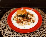 A picture of step 7 of Makhana bhel.