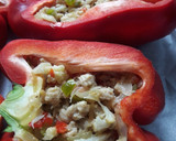 Foto del paso 5 de la receta: Pimientos rellenos de verduras y soja