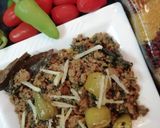 A picture of step 3 of Palak Qeema.