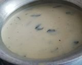A picture of step 2 of Gujarati kadhi and sooji dhokla.