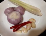 A picture of step 1 of Chicken Satay with Peanut Sauce.