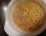 A picture of step 3 of I think I'm Italian spaghetti.