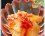 A picture of step 5 of Kkakdugi (Daikon Radish Kimchi)-Style Pickles Mixed with Gochujang.