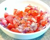 A picture of step 2 of Snapper Tacos with Chipotle Cream.