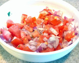 A picture of step 2 of Snapper Tacos with Chipotle Cream.