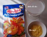 Hình bước làm 1 của món HOA CHUỐI chiên giòn