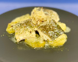 Foto del paso 5 de la receta: Bacalao al horno con patata encebollada