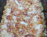 Csicseriborsós–virslis tepsis krumpli sajttal és tejszínnel🤗 recept fázis 5 fotója