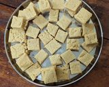 A picture of step 5 of Maisoor paak sweet.