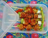 Foto langkah ke 4 dari resep Bakso Tusuk Bakar Teflon.