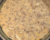 A picture of step 4 of Mama’s White Sausage Gravy.