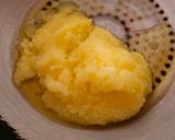 A picture of step 4 of Moong Dal Halwa.