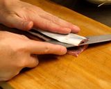 A picture of step 4 of How to Break Down Pacific Saury for Fresh Sashimi at Home.