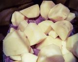 A picture of step 2 of Warrior beef stew.