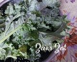 A picture of step 1 of Air Fryer Kale Chips.