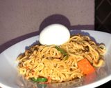 A picture of step 6 of Indomie noodles.