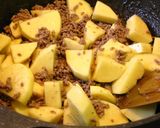 A picture of step 3 of Atsuage, Potato, & Ground Pork Simmered in Miso.