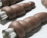 A picture of step 10 of Chocolate Filled Black Cocoa Cornets and Rolls.