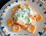 Foto del paso 8 de la receta Ñoquis de boniato con salsa de brócoli y queso