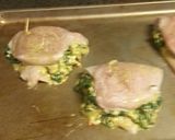 A picture of step 6 of Chicken folds with cheesy spinach.