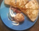 A picture of step 6 of Barbecue bacon ranch chicken quesadillas.
