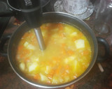 Foto del paso 4 de la receta: Crema de calabaza, zanahoria y garbanzos con espaguetis de zanahoria