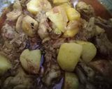 A picture of step 4 of Rainbow Sindhi biryani 🌈.