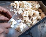 A picture of step 1 of Gopi65 |Cauliflower Chilli.